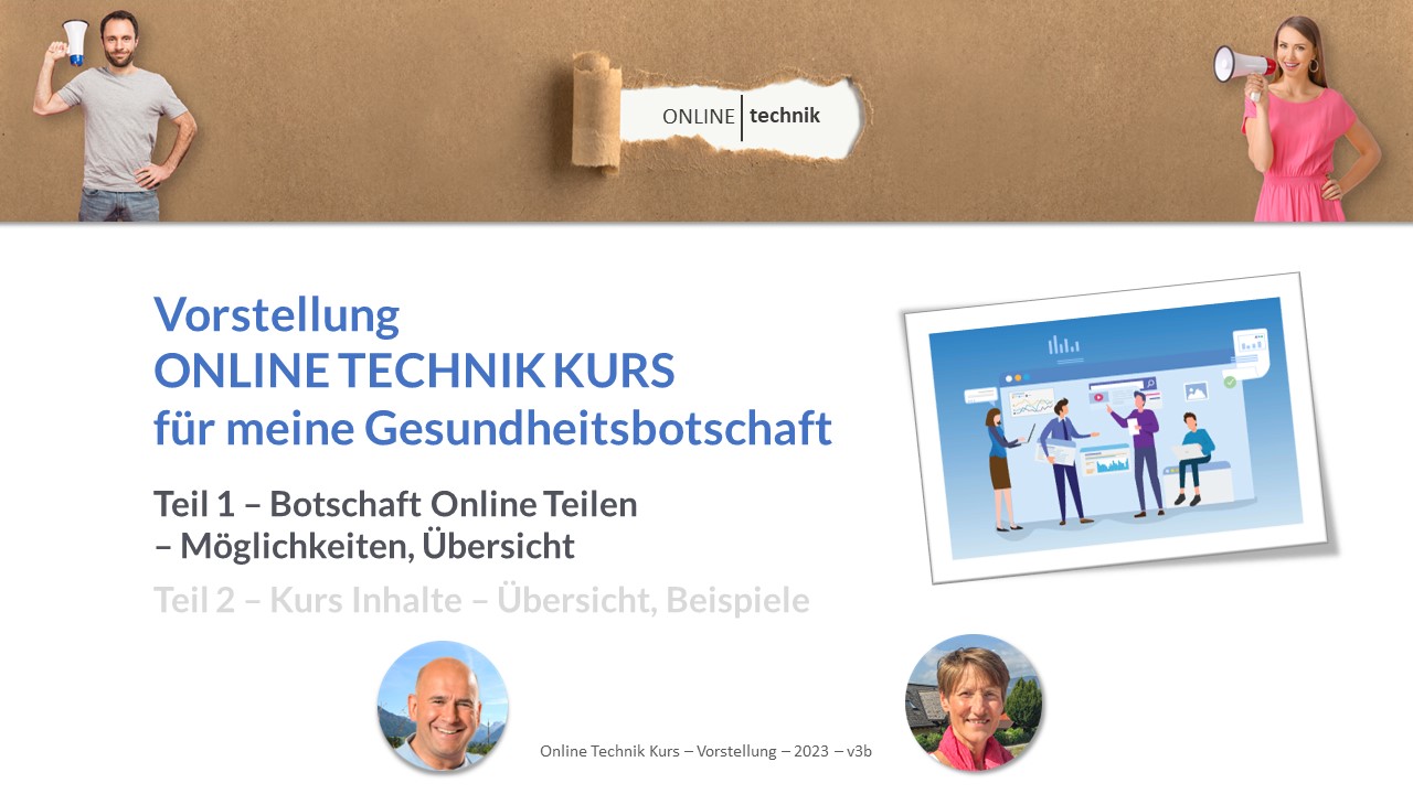 ebotschafter.com - Daniel Schenk - Online Technik Kurs - Vorschau Teil 1 - Technische Möglichkeiten, Übersicht